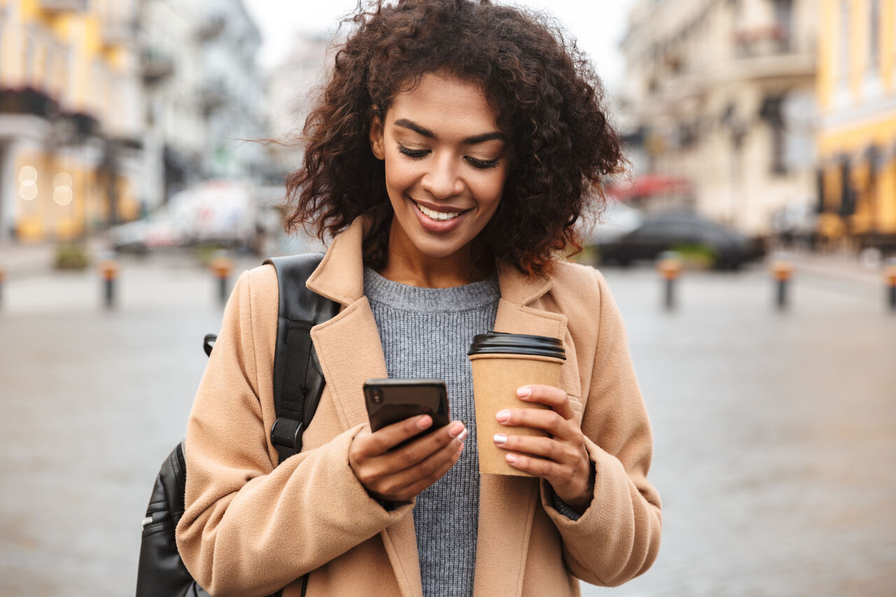Girl with a smartphone